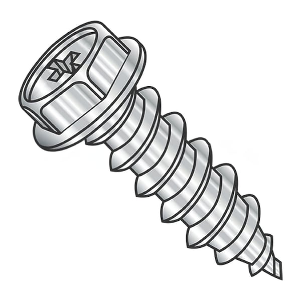 Usa Industrials Self-Drilling Screw, #8-15 x 1/2 in, Plain 18-8 Stainless Steel Flange Hex Head Phillips Drive BULK-SCRW-13672 - main
